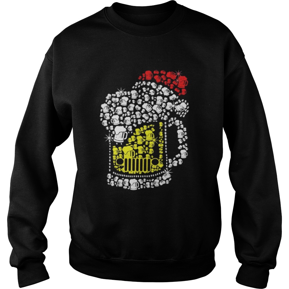 Jeep beer Santa hat Christmas shirt Jeep beer Santa hat Christmas shirt