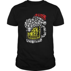 Jeep beer Santa hat Christmas shirt 3