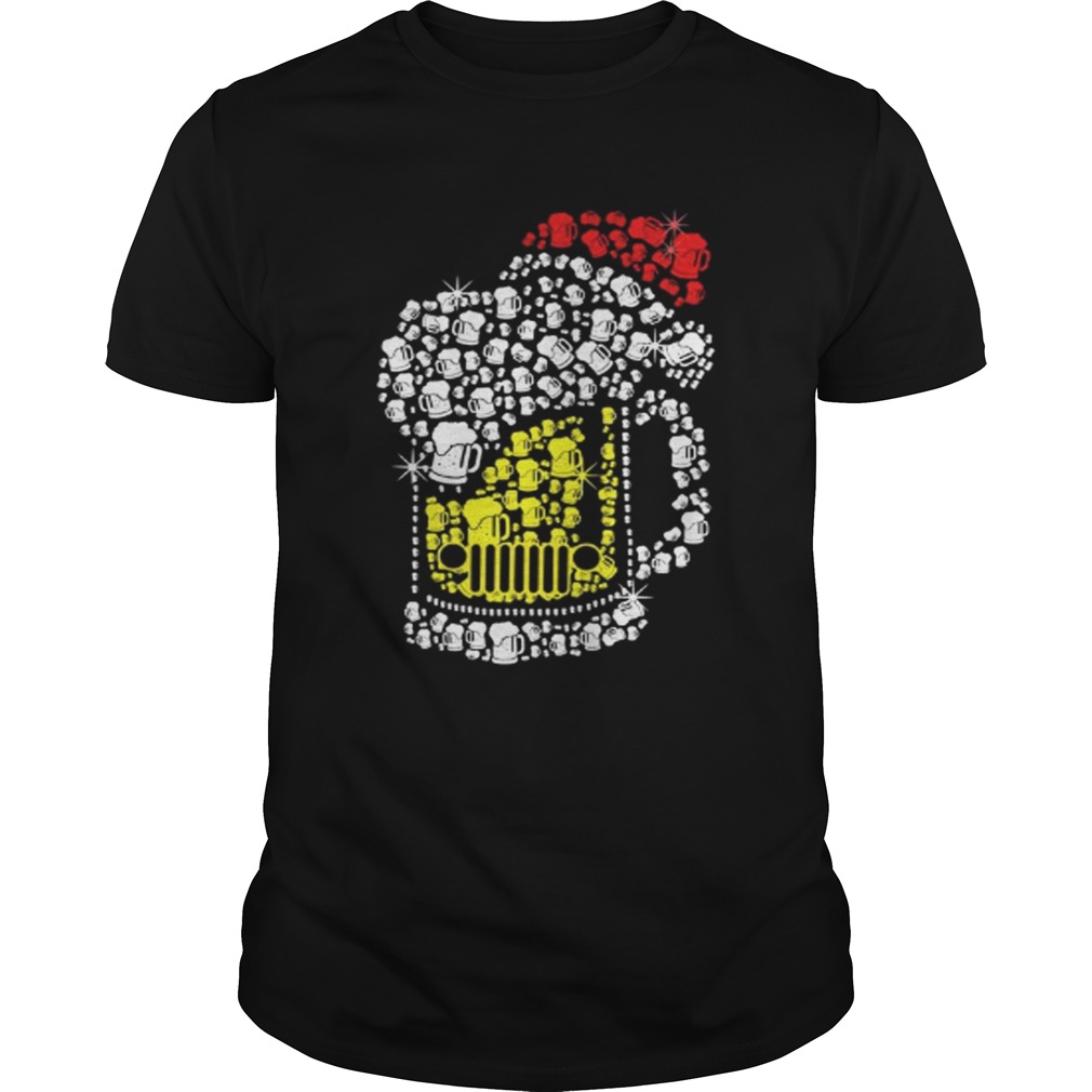 Jeep beer Santa hat Christmas shirt Jeep beer Santa hat Christmas shirt