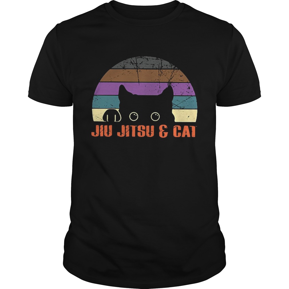Jiu Jitsu and cat vintage shirt Jiu Jitsu and cat vintage shirt