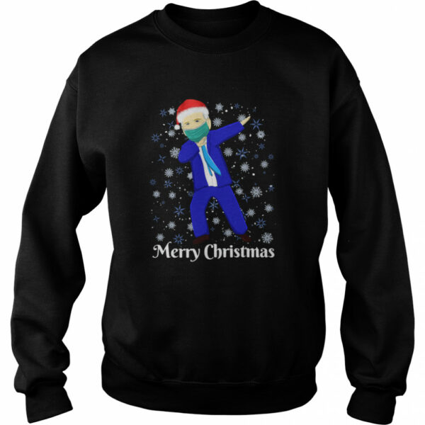 Joe Biden Dabbing Wearing A Mask Merry Christmas shirt