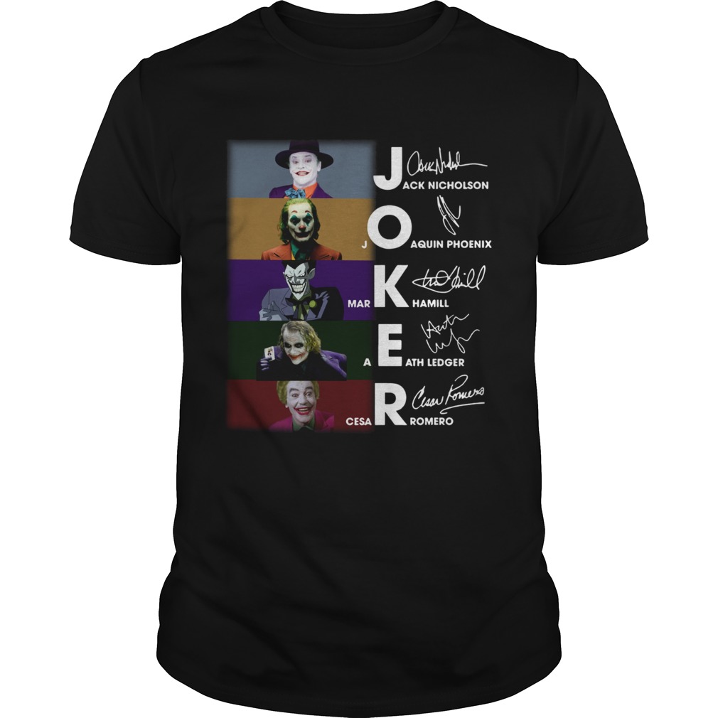 Joker all version signature shirt Joker all version signature shirt