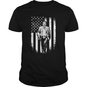 Joker walking on American Flag shirt