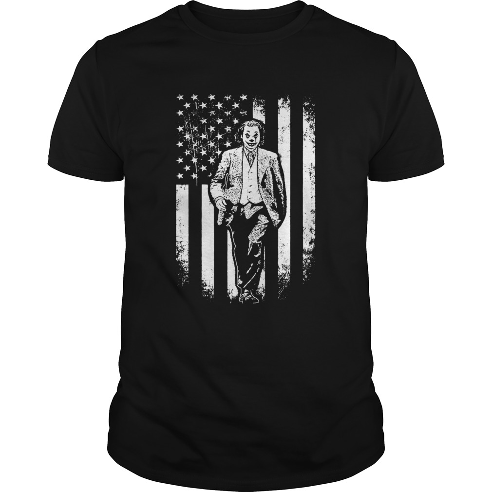 Joker walking on American Flag shirt Joker walking on American Flag shirt