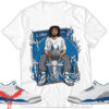 Jordan 3 Wizards T-Shirt Cool Baseketball Matching Trending