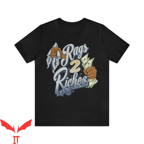 Jordan 5 UNC T-Shirt Rags To Riches To Match Photon Dust