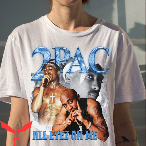 Jordan 5 UNC T-Shirt Tupac All Eyez On Me University Blue