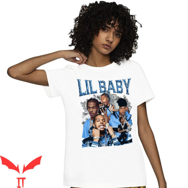Jordan 5 UNC T-Shirt University Blue Lil Baby Match Sneaker