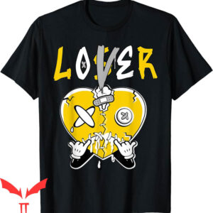 Jordan Thunder 4 T-Shirt Loser Lover Drip Heart Yellow