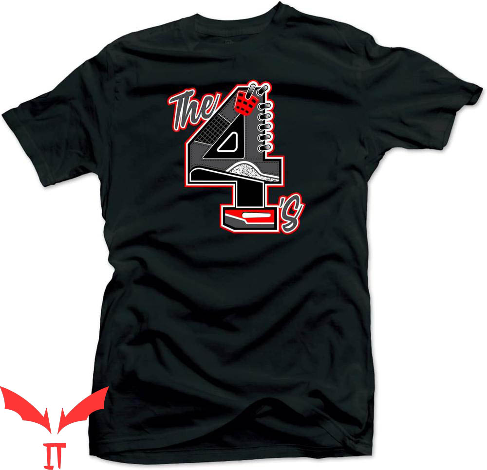 Jordan Thunder 4 T-Shirt Match Jordan 4 Red Thunder Jordan Thunder 4 T-Shirt Match Jordan 4 Red Thunder