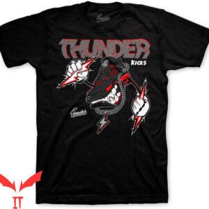 Jordan Thunder 4 T-Shirt Red Thunder Sneakers Fly Kicks