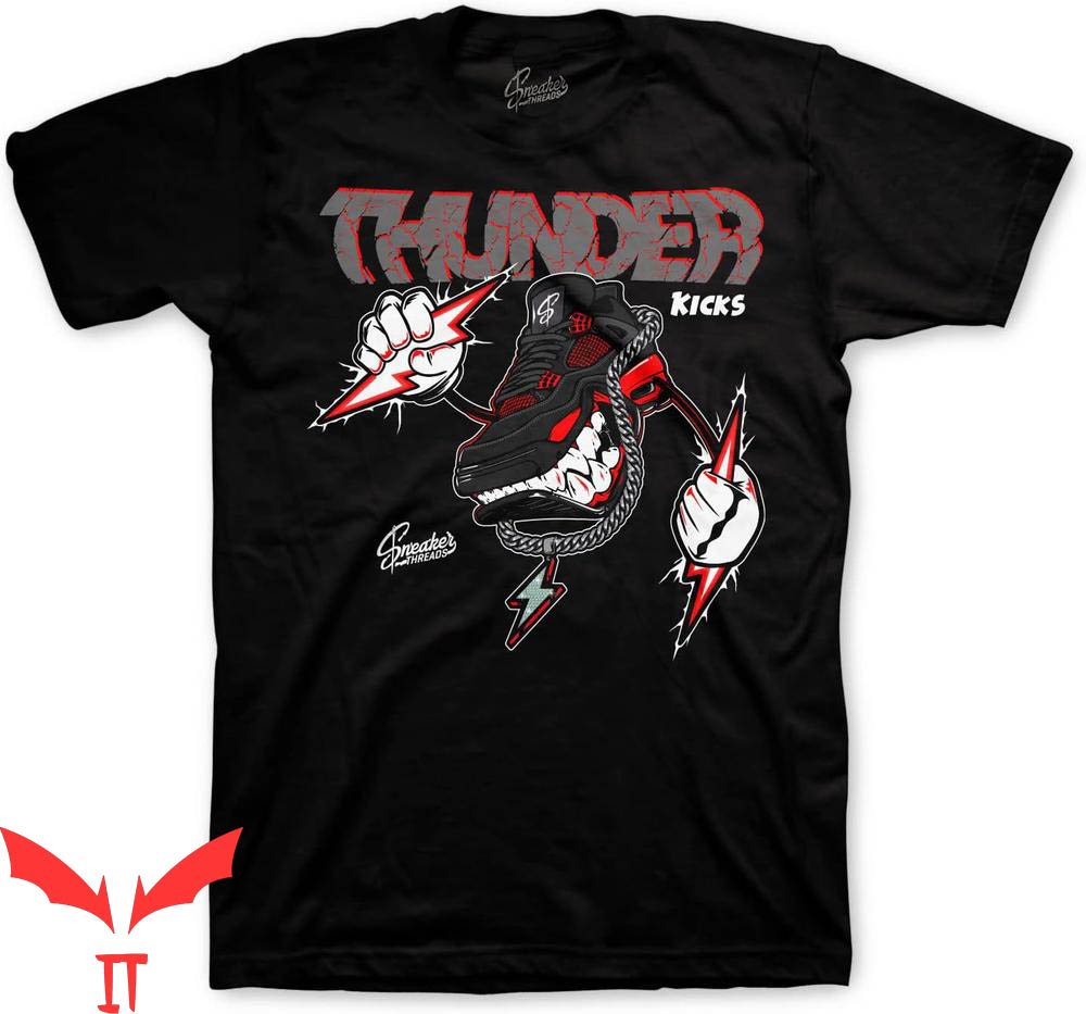 Jordan Thunder 4 T-Shirt Red Thunder Sneakers Fly Kicks Jordan Thunder 4 T-Shirt Red Thunder Sneakers Fly Kicks