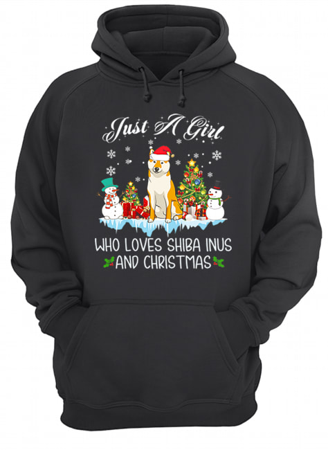 Just A Girl Loves Shiba Inu And Christmas shirt Just A Girl Loves Shiba Inu And Christmas shirt