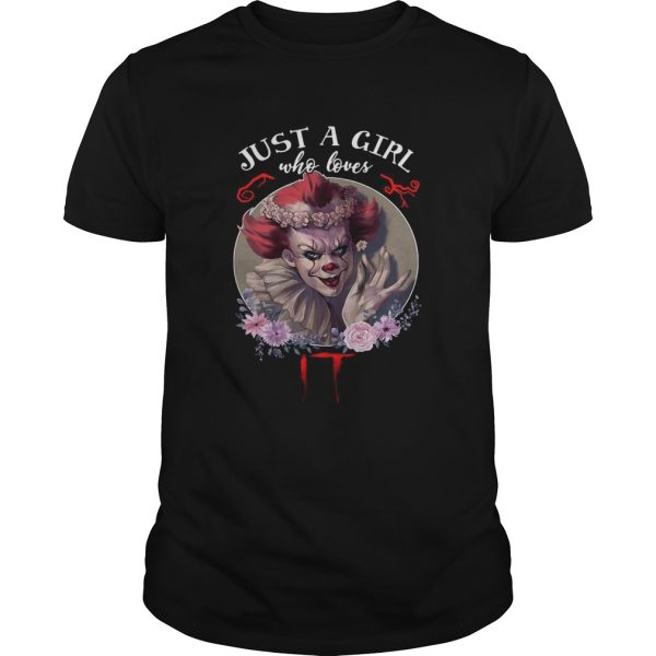Just a girl who love IT Pennywise floral shirt