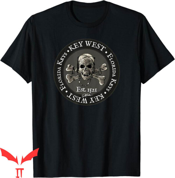 Key West T-Shirt FL Pirate Skull And Crossbones Retro