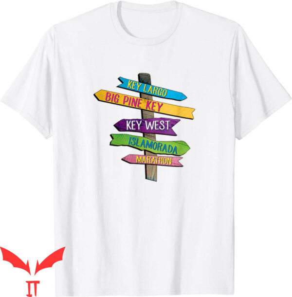 Key West T-Shirt Florida Keys Totem Largo Islamorada Sign