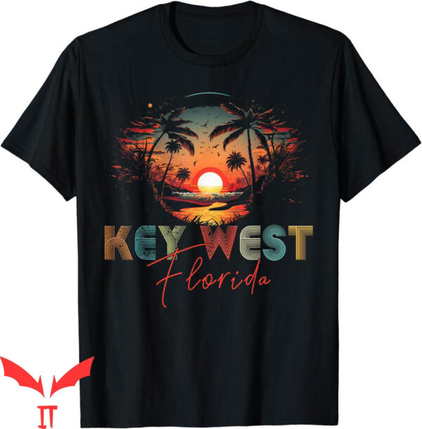 Key West T-Shirt Florida Vintage Retro Sunset Beach