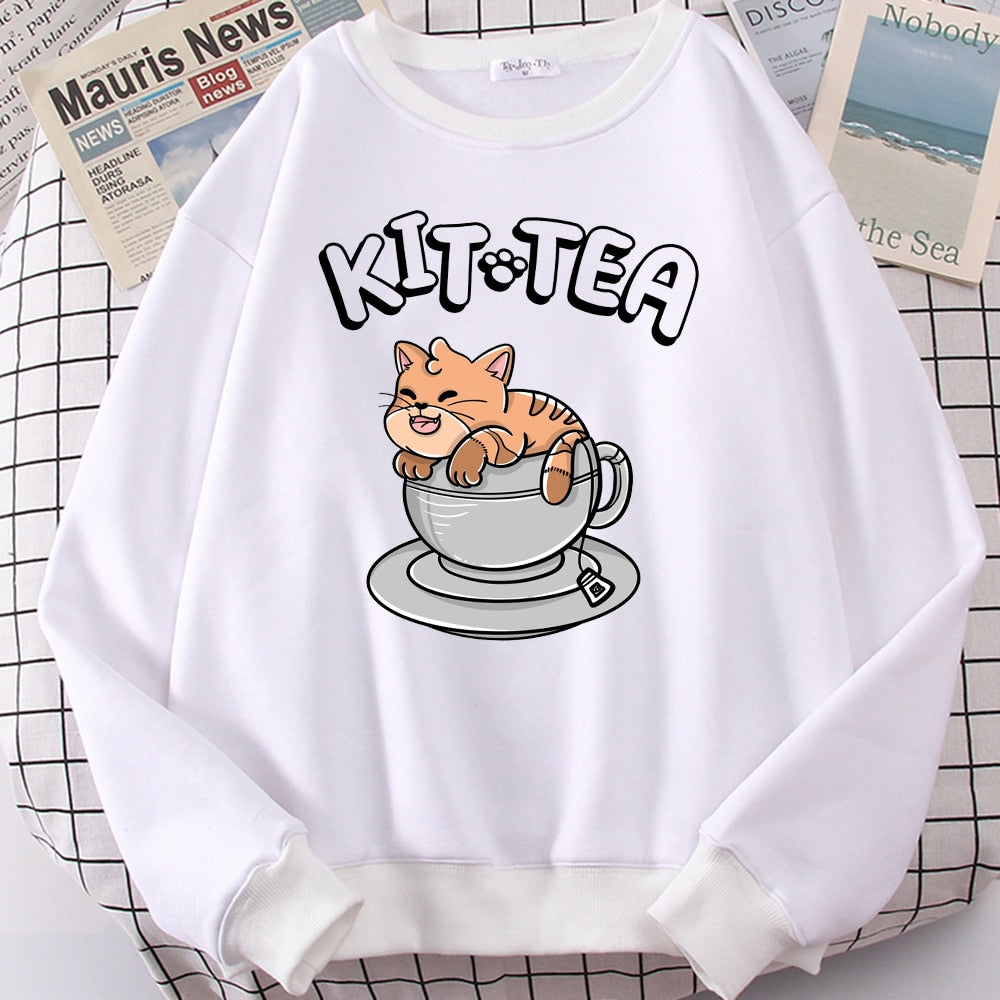 Kitten In Tea pot Cat Sweatshirt Kitten In Tea pot Cat Sweatshirt