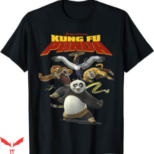 Kung Fu Panda T-Shirt Action Portrait Movie Logo T-Shirt