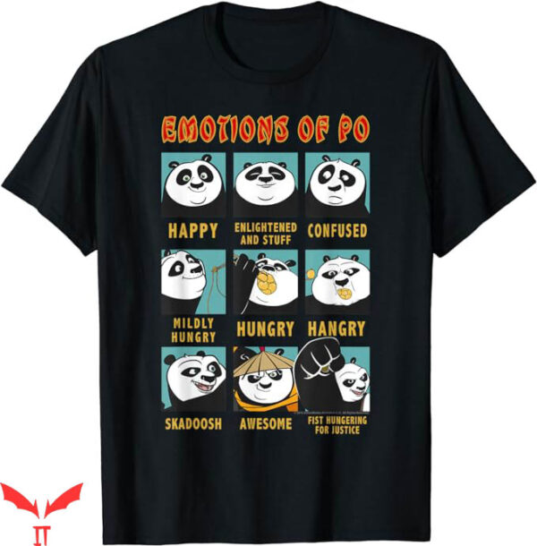 Kung Fu Panda T-Shirt Emotions Of Po Portrait Grid T-Shirt