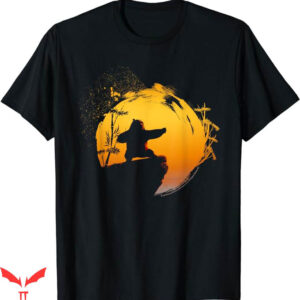 Kung Fu Panda T-Shirt Po Tai Chi Sunset Silhouette T-Shirt