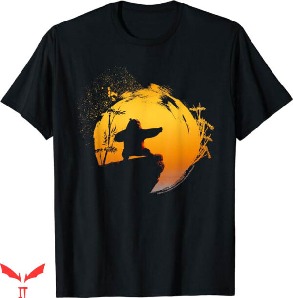 Kung Fu Panda T-Shirt Po Tai Chi Sunset Silhouette T-Shirt
