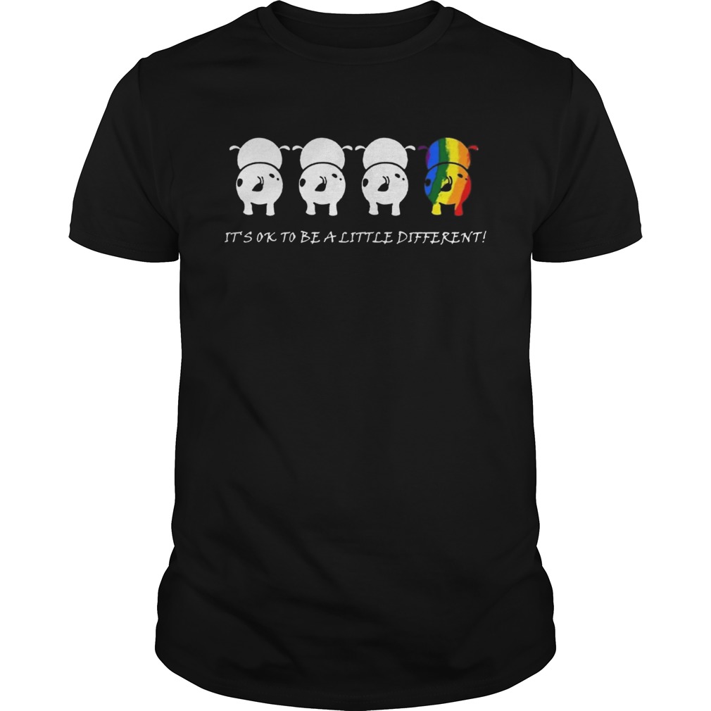 LGBTcow Its ok to be a little different t shirt LGBTcow Its ok to be a little different t shirt