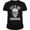 Let’s Go Brandon Funny Joe Biden Brandon Joe Skull With US T-Shirt