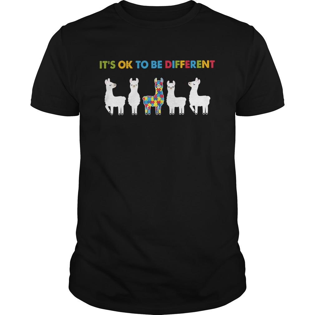 Llama Autism Its Ok To Be Different shirt Llama Autism Its Ok To Be Different shirt