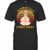 Llamastay 6 Feet Away Vintage T-Shirt