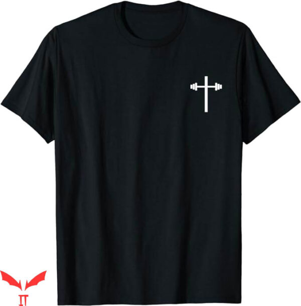 Lord’s Gym T-Shirt Dumbbell Barbell Cross Christian Sport
