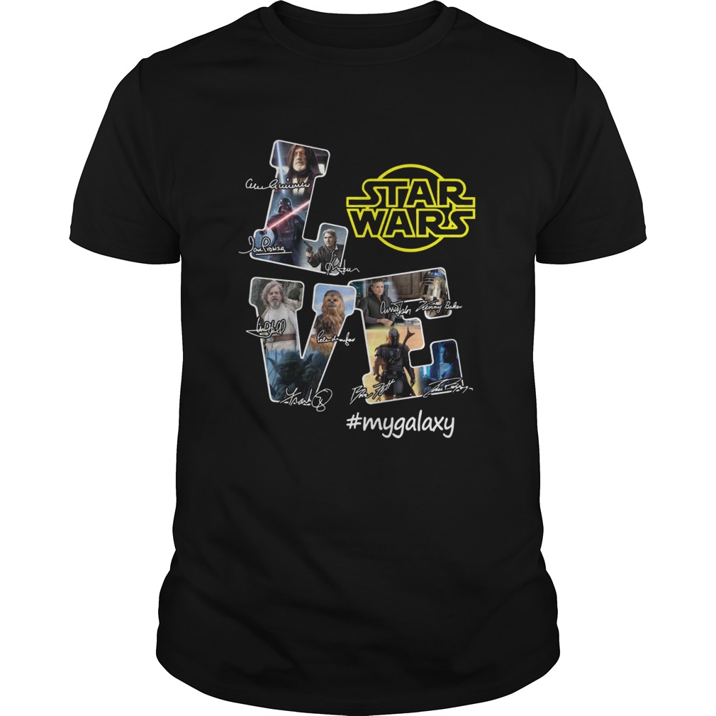 Love Star Wars My Galaxy Signatures shirt Love Star Wars My Galaxy Signatures shirt