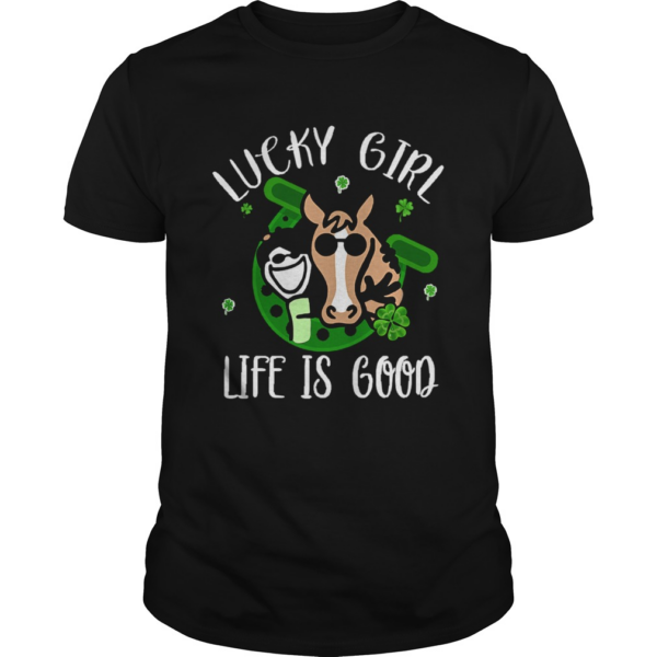 Lucky Girl Life Is Good Horse Shamrock shirt