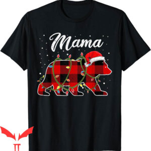 Mama Bear T-Shirt Red Buffalo Plaid Mom Bear Pajama