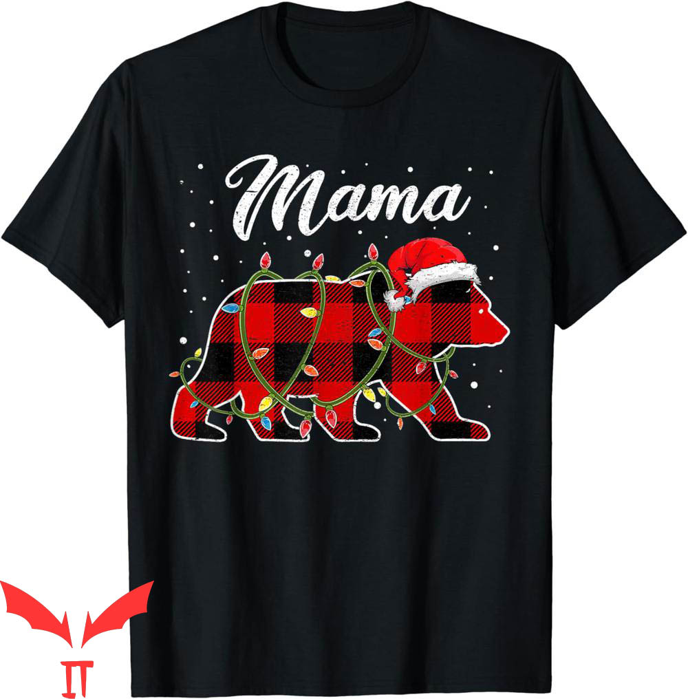 Mama Bear T-Shirt Red Buffalo Plaid Mom Bear Pajama Mama Bear T-Shirt Red Buffalo Plaid Mom Bear Pajama