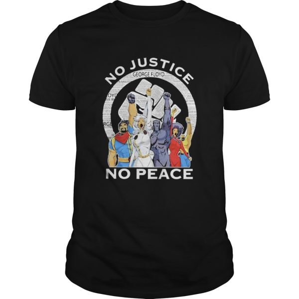 Marvel heroes no justice no peace black lives matter shirt