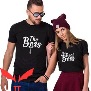 Matching Couple T-shirt Boss and Real Boss Matching Couple