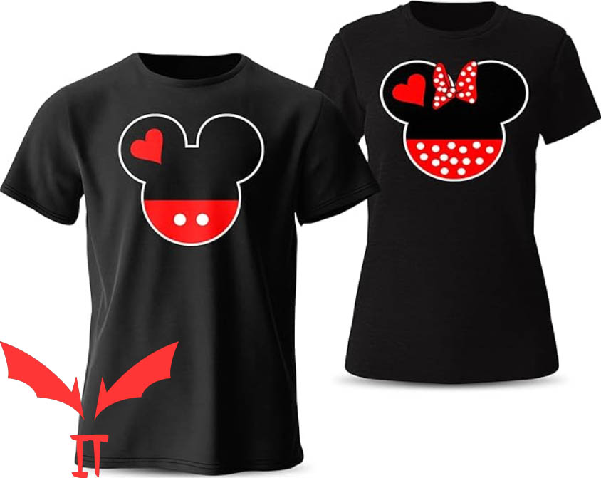 Matching Couple T-shirt Cartoon Mouse Ears T-shirt Matching Couple T-shirt Cartoon Mouse Ears T-shirt
