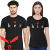 Matching Couple T-shirt Couples Name & Number for Him Her