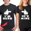 Matching Couple T-shirt I’m Hers and He’s Mine T-shirt