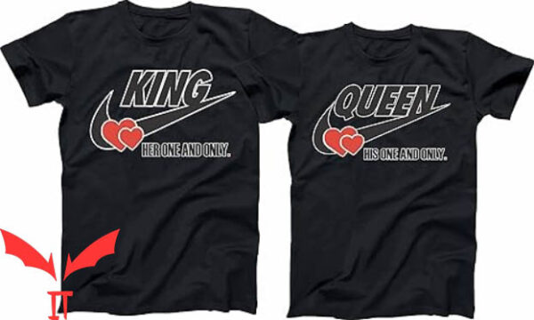 Matching Couple T-shirt King and Queen Couples T-shirt