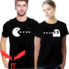 Matching Couple T-shirt Pacman His and Her T-shirt