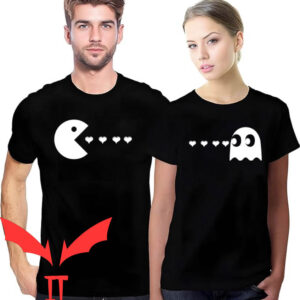 Matching Couple T-shirt Pacman His and Her T-shirt