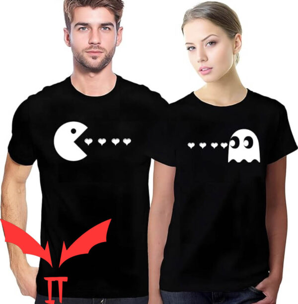 Matching Couple T-shirt Pacman His and Her T-shirt