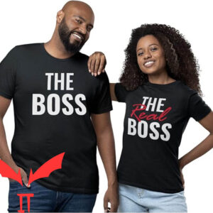 Matching Couple T-shirt The Boss & The Real Boss Matching