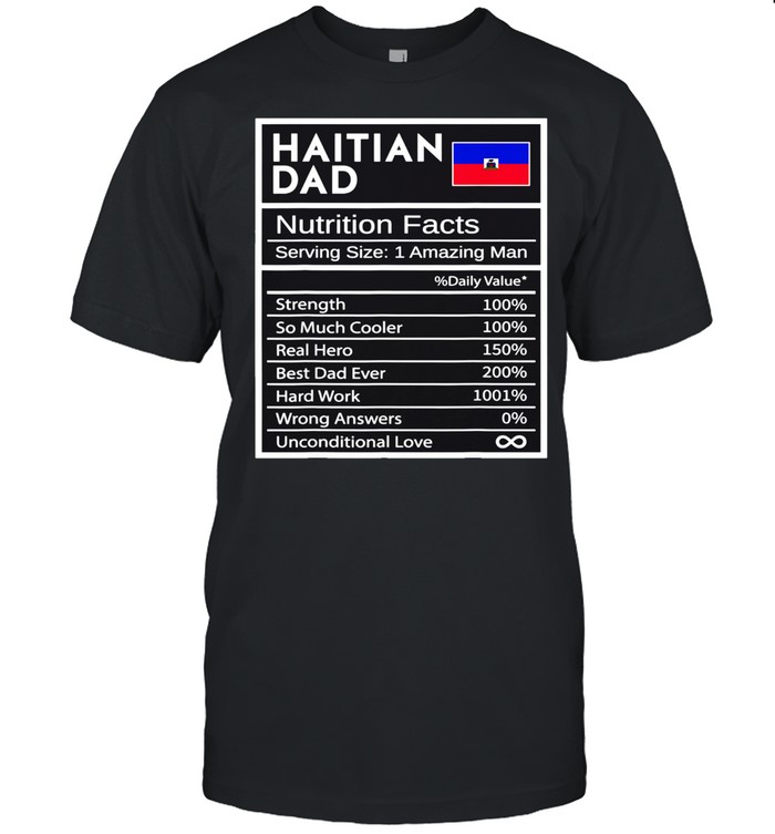 Mens Haitian Dad Nutrition Facts National Pride For Dad shirt Mens Haitian Dad Nutrition Facts National Pride For Dad shirt