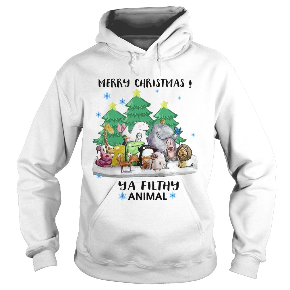 Merry Christmas Animal Hooded shirt Merry Christmas Animal Hooded shirt