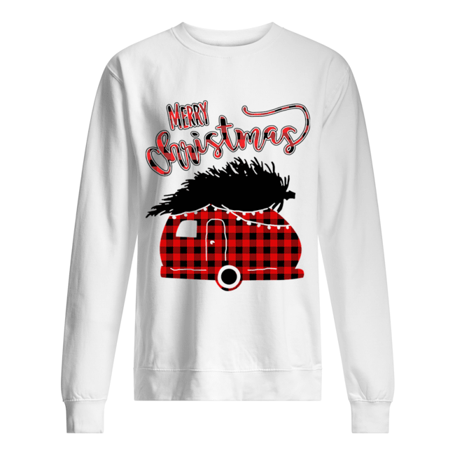 Merry Christmas Camping Car With Christmas Tree Tshir Merry Christmas Camping Car With Christmas Tree Tshir