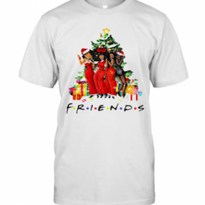 Merry Christmas Friends Black Woman T-Shirt