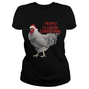 Merry Cluckin’ Christmas Chicken Santa’s Hat shirt